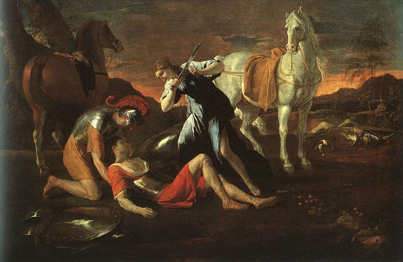 Nicolas Poussin Tancred and Erminia Germany oil painting art